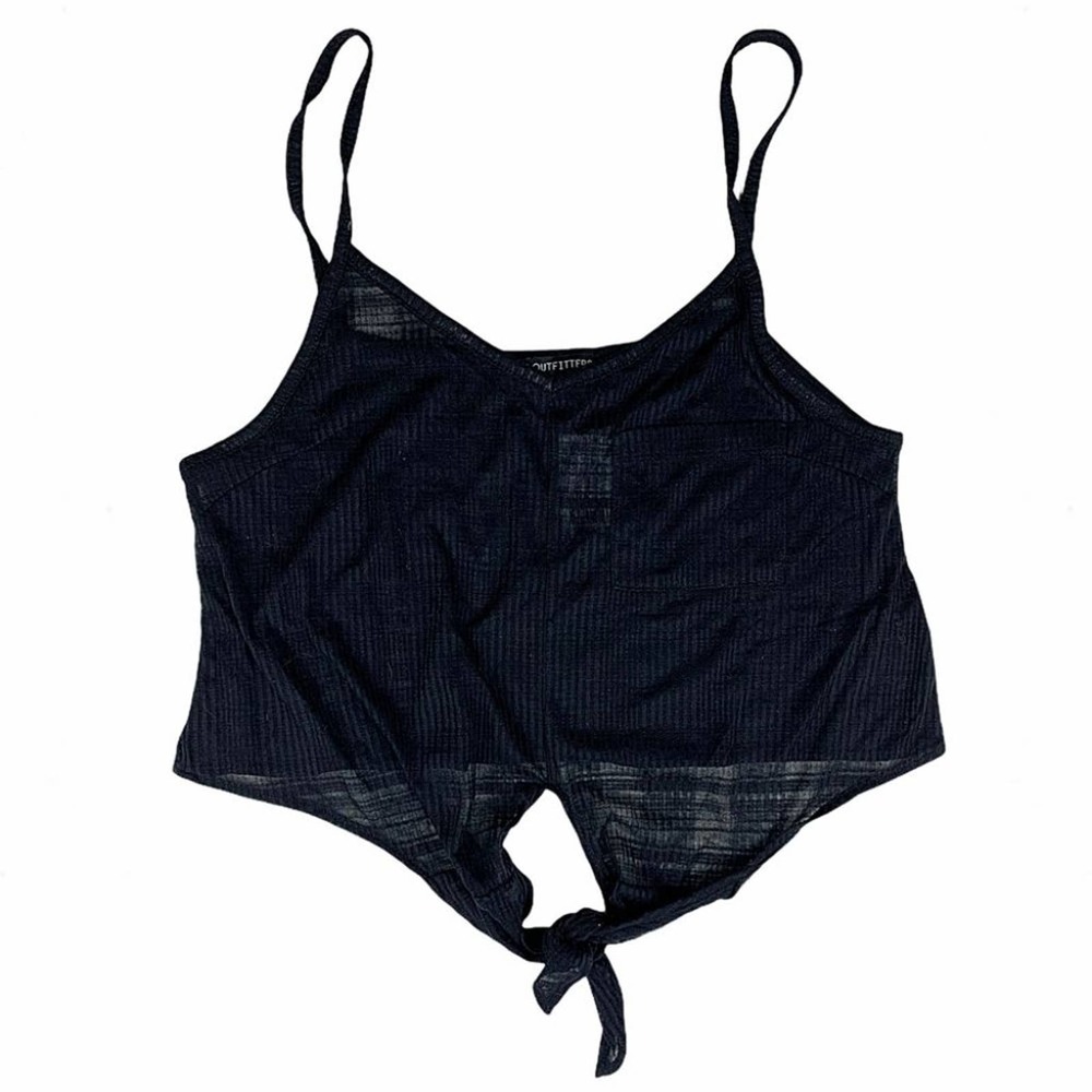 Urban Outfitters Black Quinn Tie-Front Pocket Cami - Picture 6 of 11